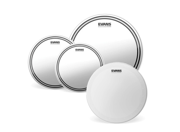 Evans Clear Tom Pack Fusion 10/12/14 c/ 14 HD Dry Snare Batter Drumhead EC2S Evans Clear Tom Pack Fusion 10/12/14 c/ 14 HD Dry Snare Batter Drumhead EC2S